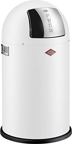 Wesco 175531-74 Pushboy Junior trash can, sheet steel, 22 liters, matt white on sale
